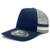 Navy White Striped Trucker Caps